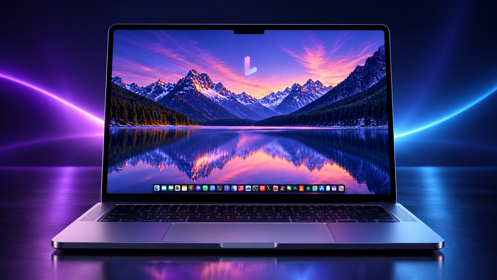 Fotorealistisches MacBook mit LiMaD OS auf dem Display